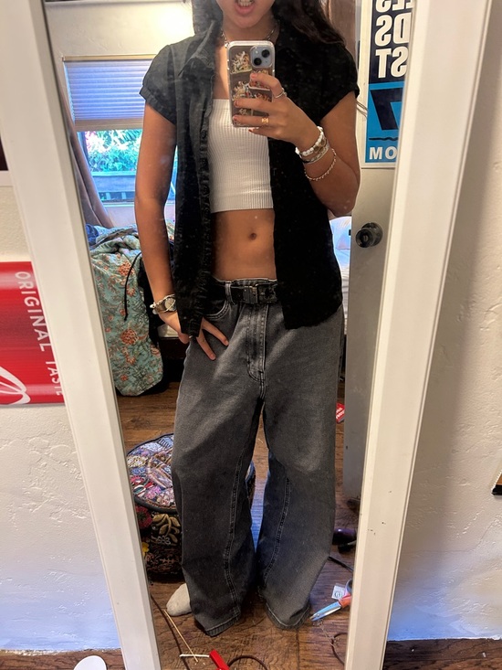 Lee Denim - Lee Black Washed Boyfriend Jeans for Women